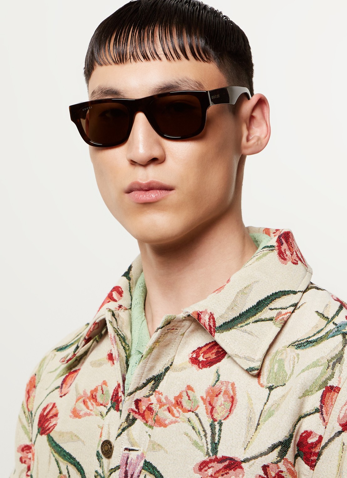 Gucci Zonnebril GG1427S - voorkant 2 donkerbruin