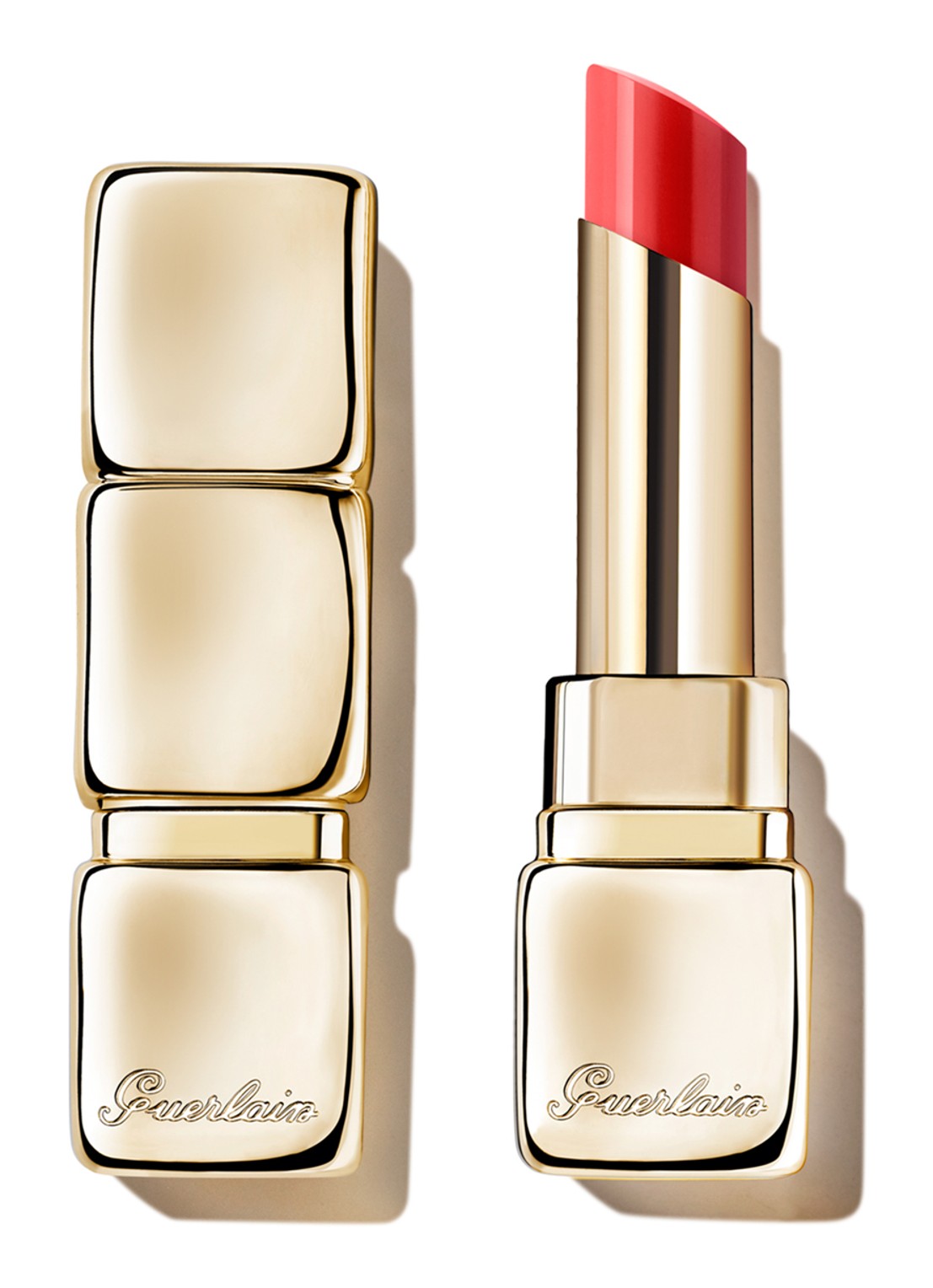 Guerlain Kiss Kiss Bee Glow - getinte lippenbalsem met honing - voorkant 2 775 poppy glow