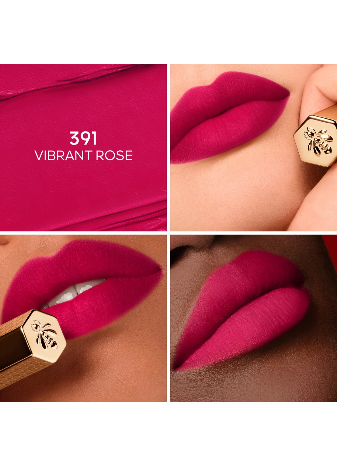 Guerlain KissKiss Honey-Infused Intense Lipstick - Refill - detail 3 391 vibrant rose