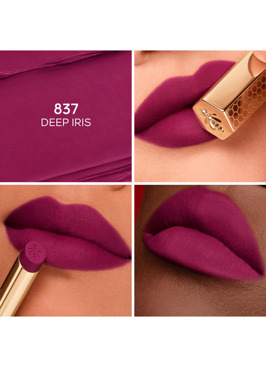 Guerlain KissKiss Honey-Infused Intense Lipstick - Refill - detail 2 837 deep iris