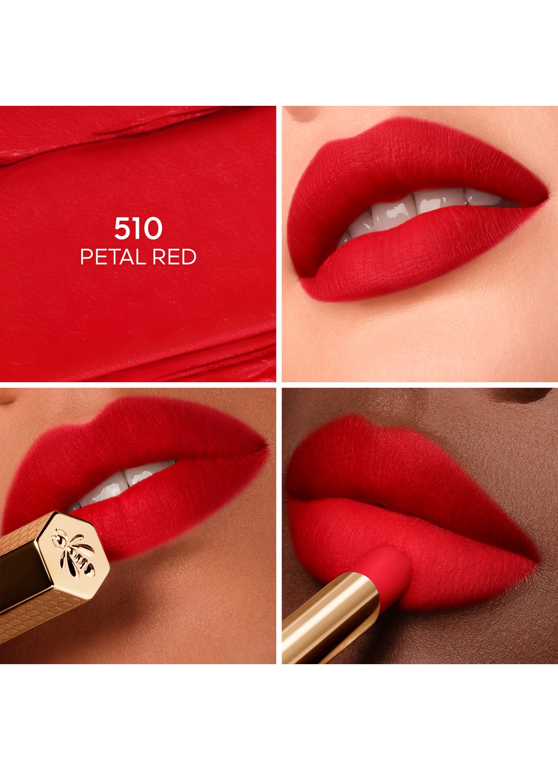 Guerlain KissKiss Honey-Infused Intense Lipstick - Refill - detail 2 510 petal red