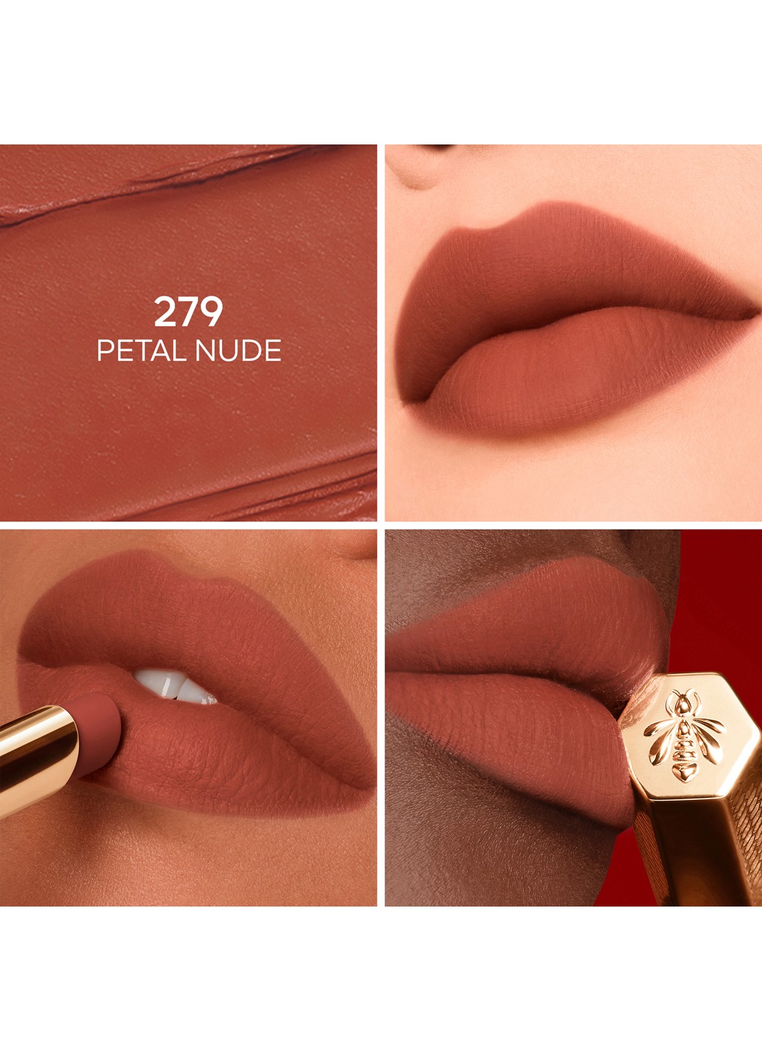 Guerlain KissKiss Honey-Infused Intense Lipstick - detail 3 279 petal nude