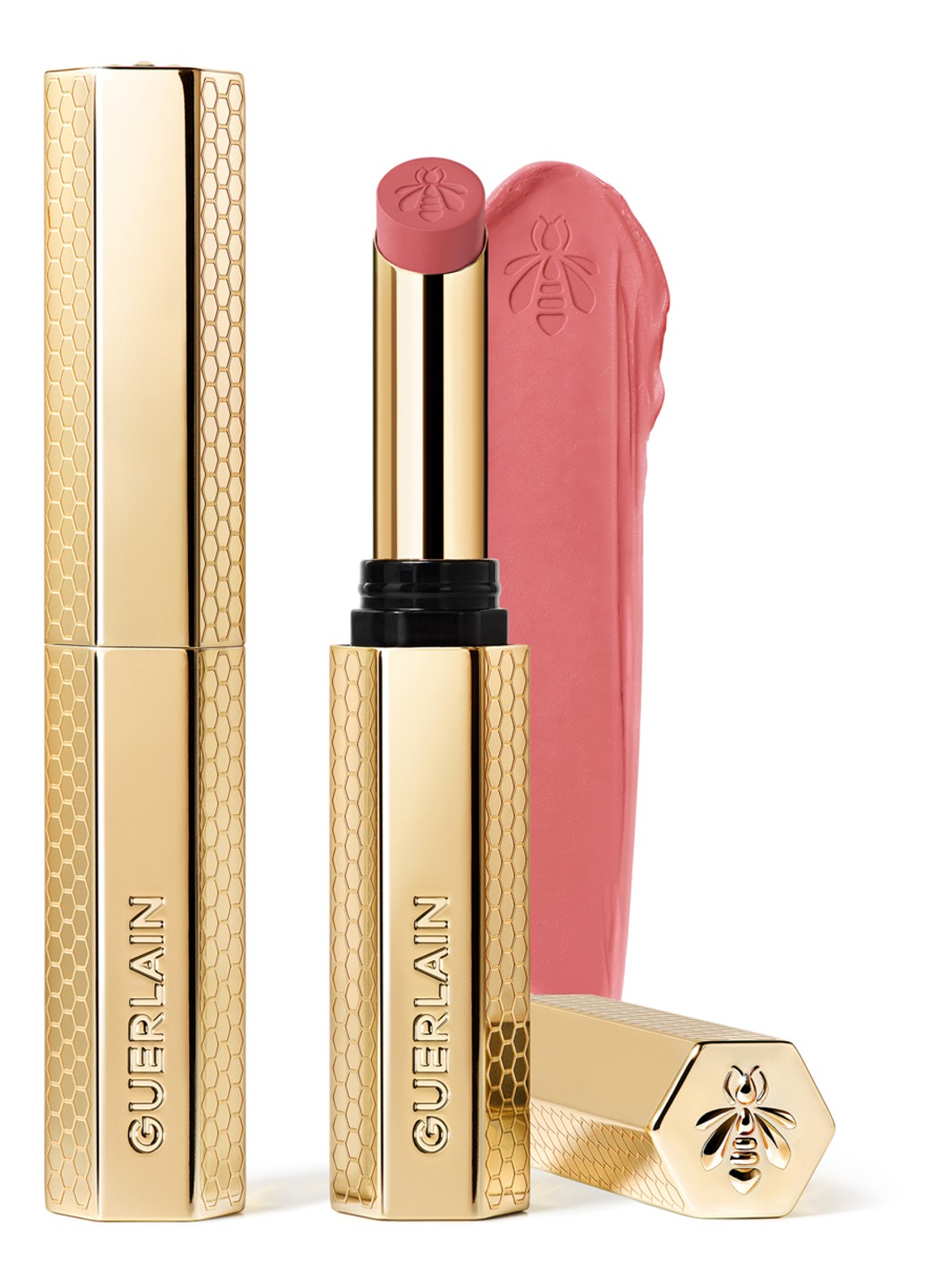 Guerlain KissKiss Honey-Infused Intense Lipstick - voorkant 335 light rose