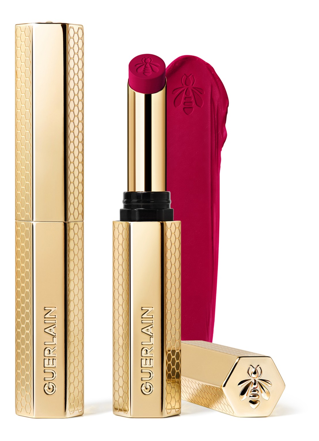 Guerlain KissKiss Honey-Infused Intense Lipstick - voorkant 6 395 bold fuchsia