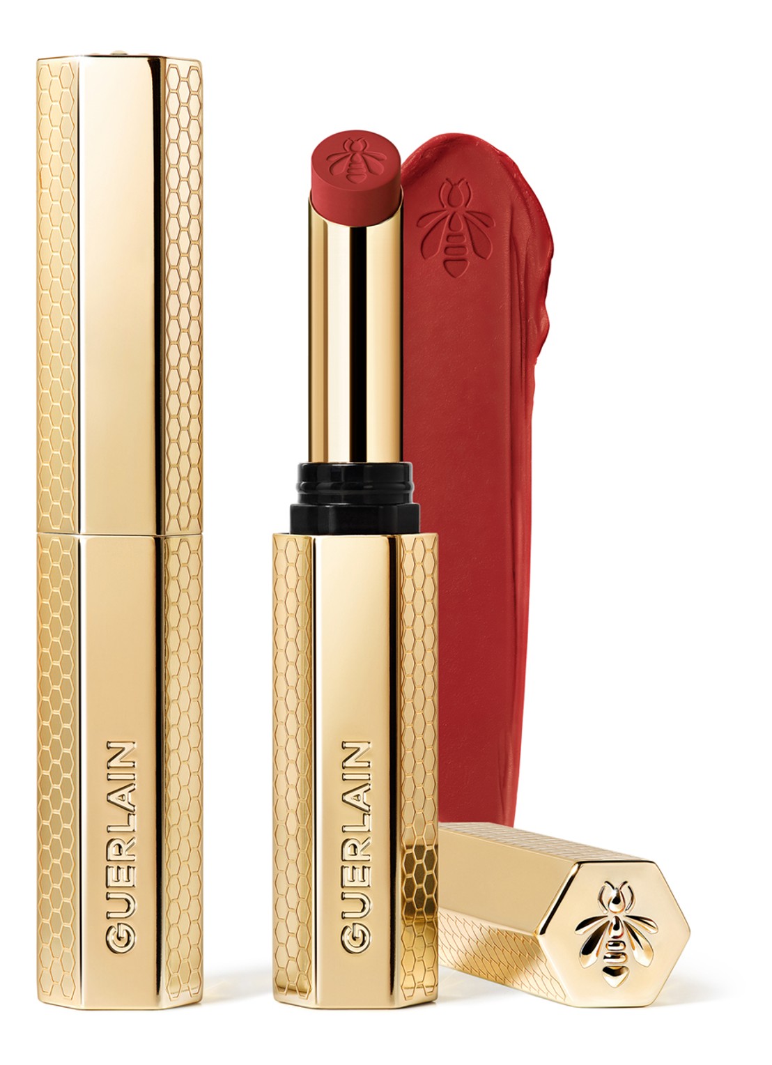 Guerlain KissKiss Honey-Infused Intense Lipstick - voorkant 6 599 red aster