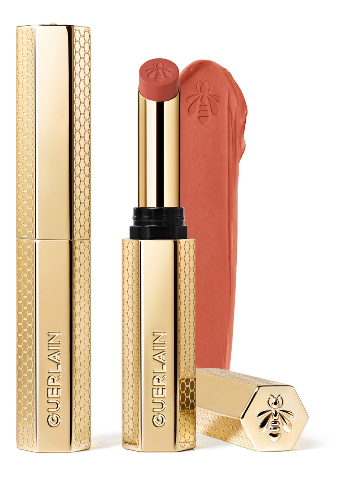 Guerlain KissKiss Honey-Infused Intense Lipstick - voorkant 615 orange blossom