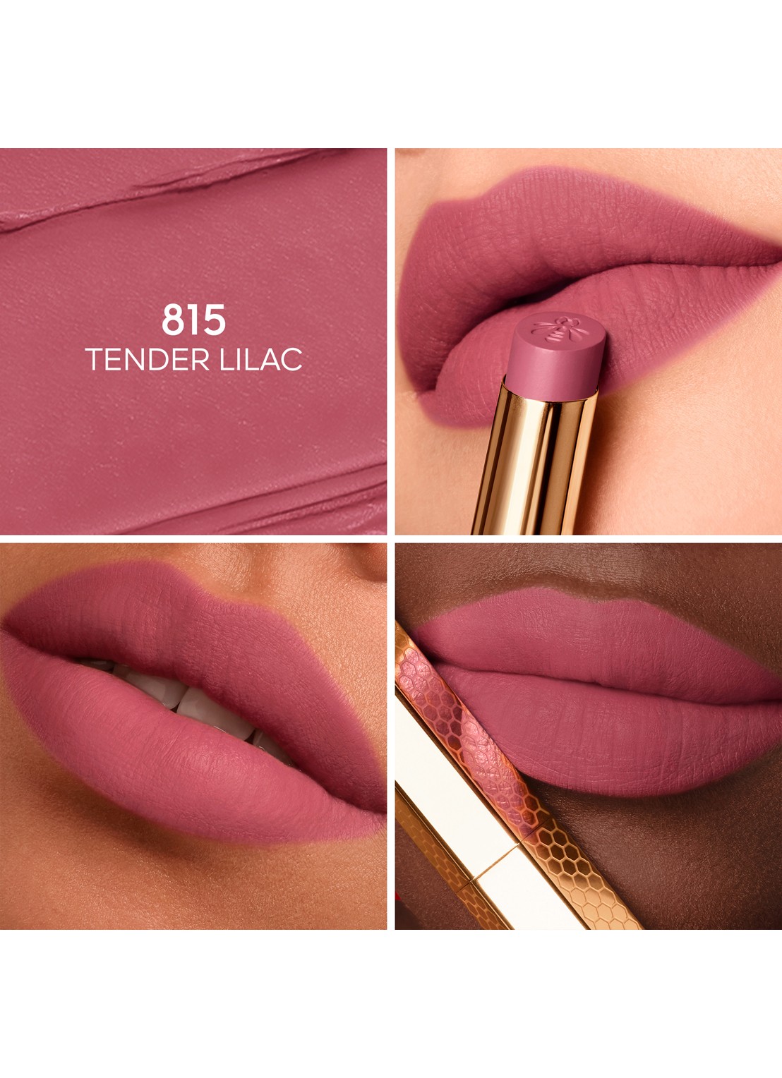Guerlain KissKiss Honey-Infused Intense Lipstick - detail 3 815 tender lilac