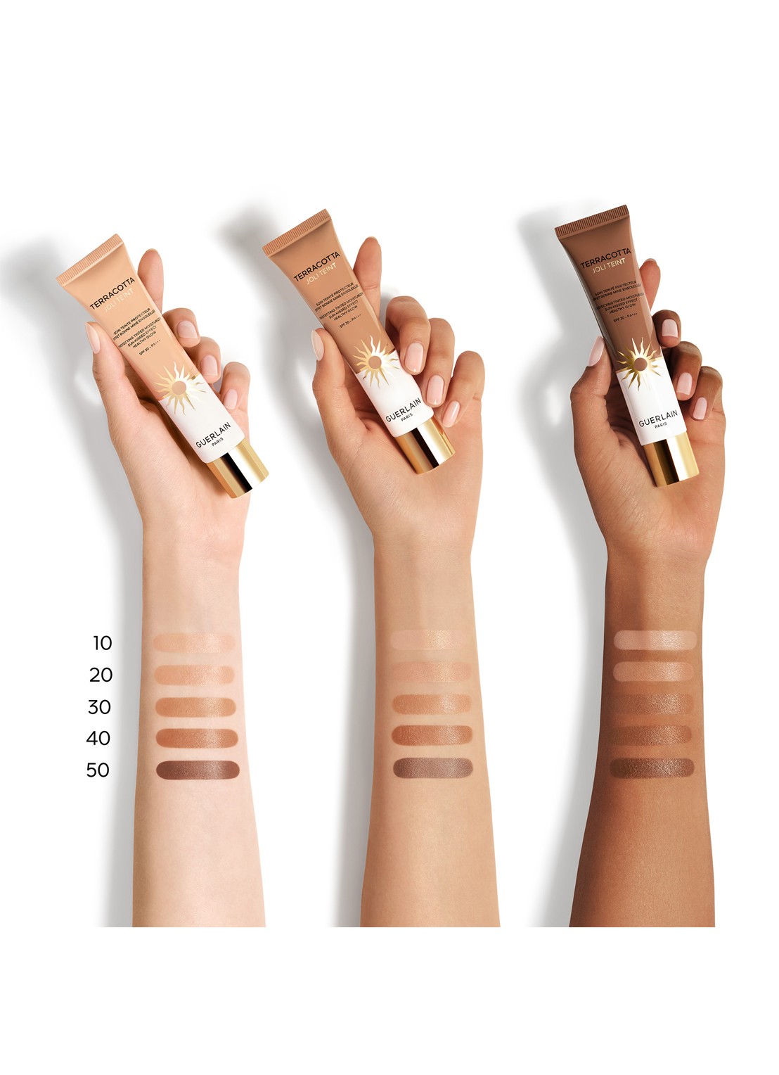 Guerlain Terracotta Joli Teint - getinte hydraterende crème - detail 5 40 amber