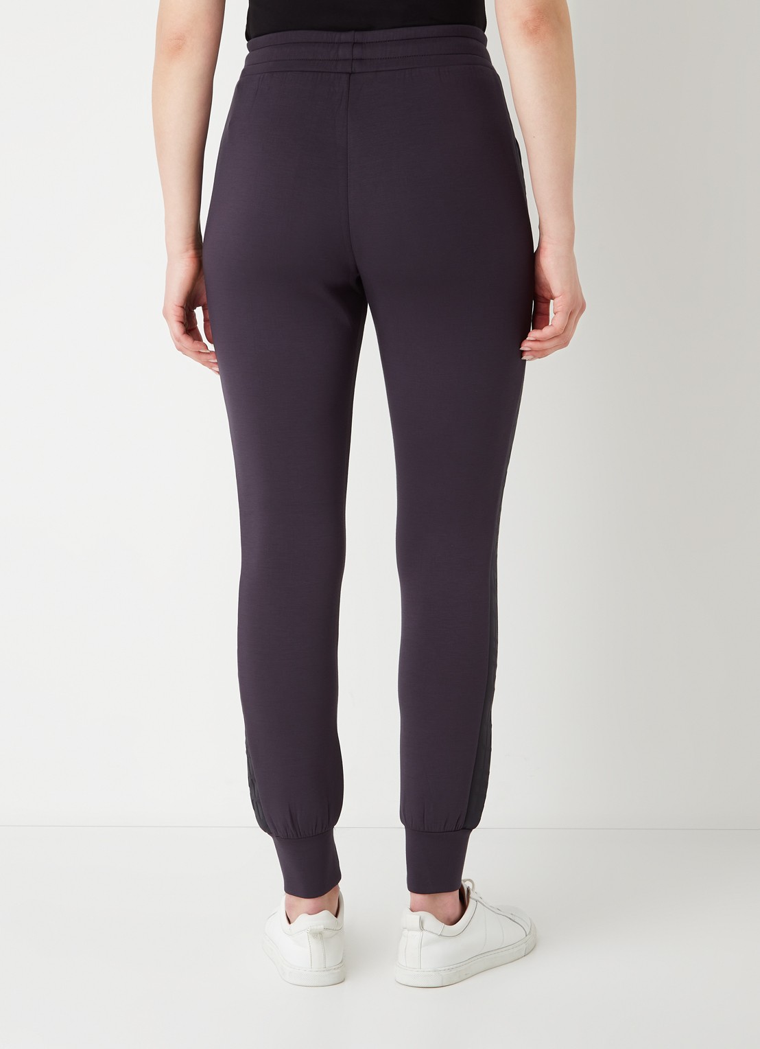 GUESS Allie Scuba high waist slim fit joggingbroek met logoband - achterkant 2 donkerblauw
