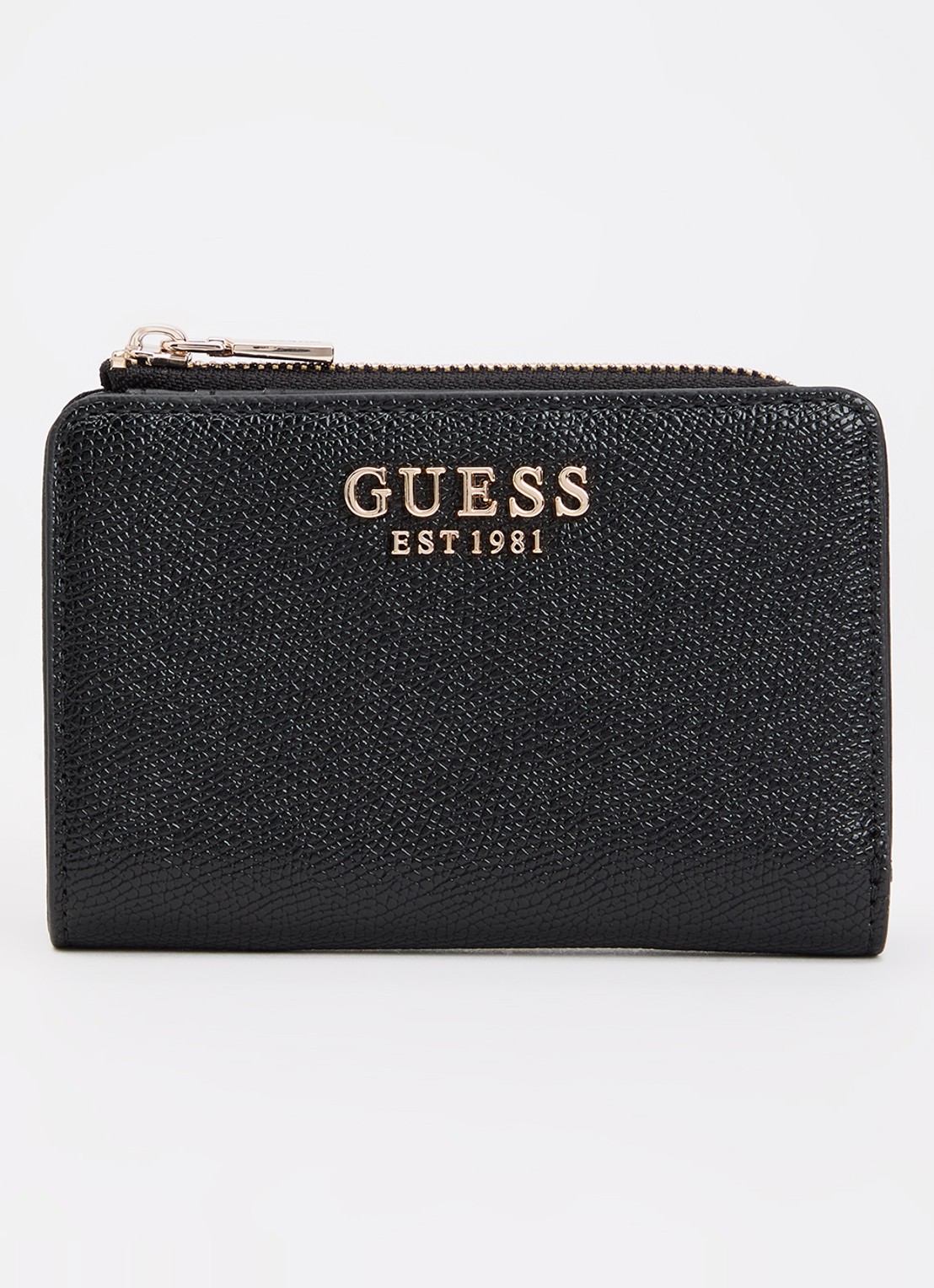 GUESS Amorette portemonnee met logo - voorkant 2 zwart