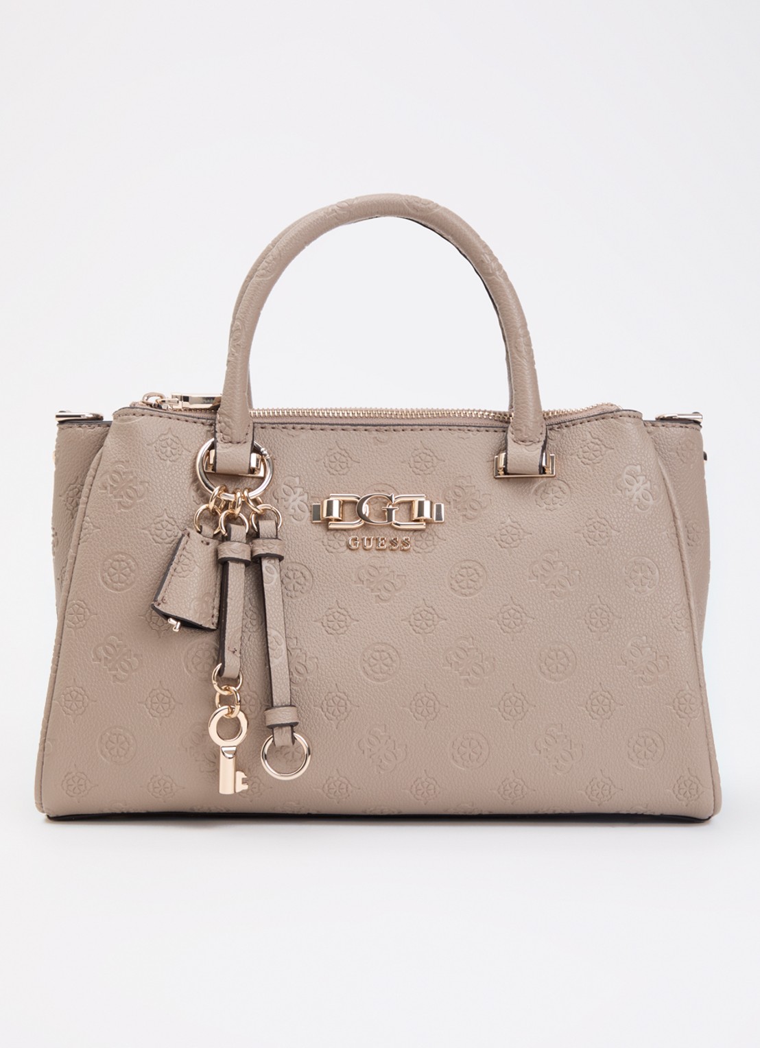 GUESS Anise handtas met afneembare schouderriem - voorkant 5 taupe