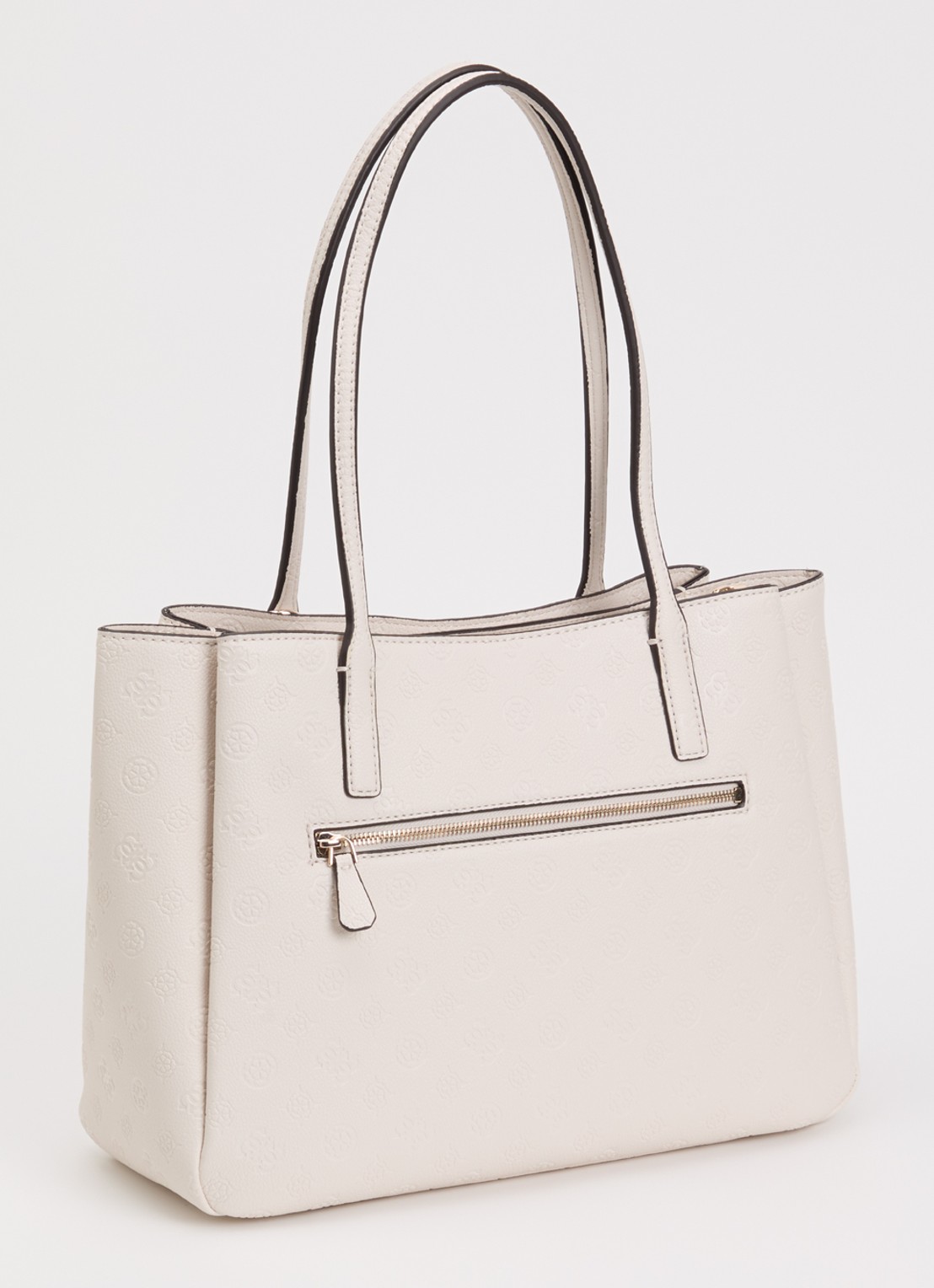 GUESS Anise handtas met logoprint  - achterkant 4 beige