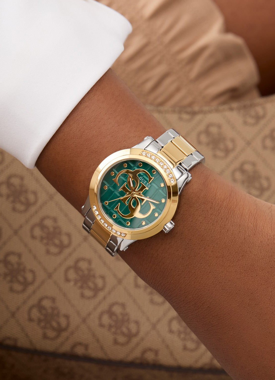 GUESS Annette horloge GW0861L4 - detail zilver