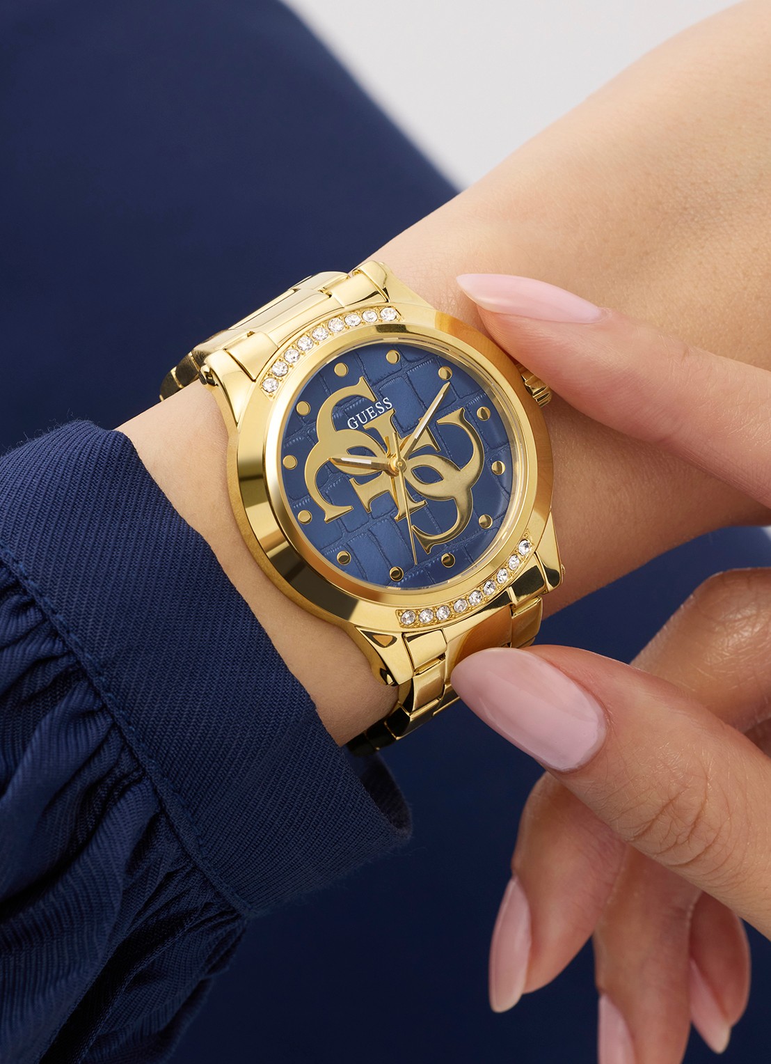 GUESS Annette horloge GW0861L6 - detail goud