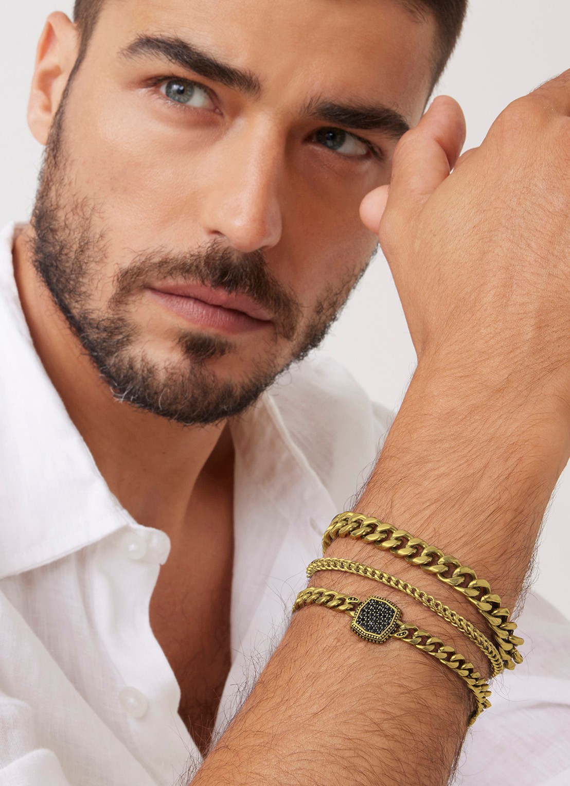 GUESS Armband JUMB06010JWYGS - voorkant 2 goud