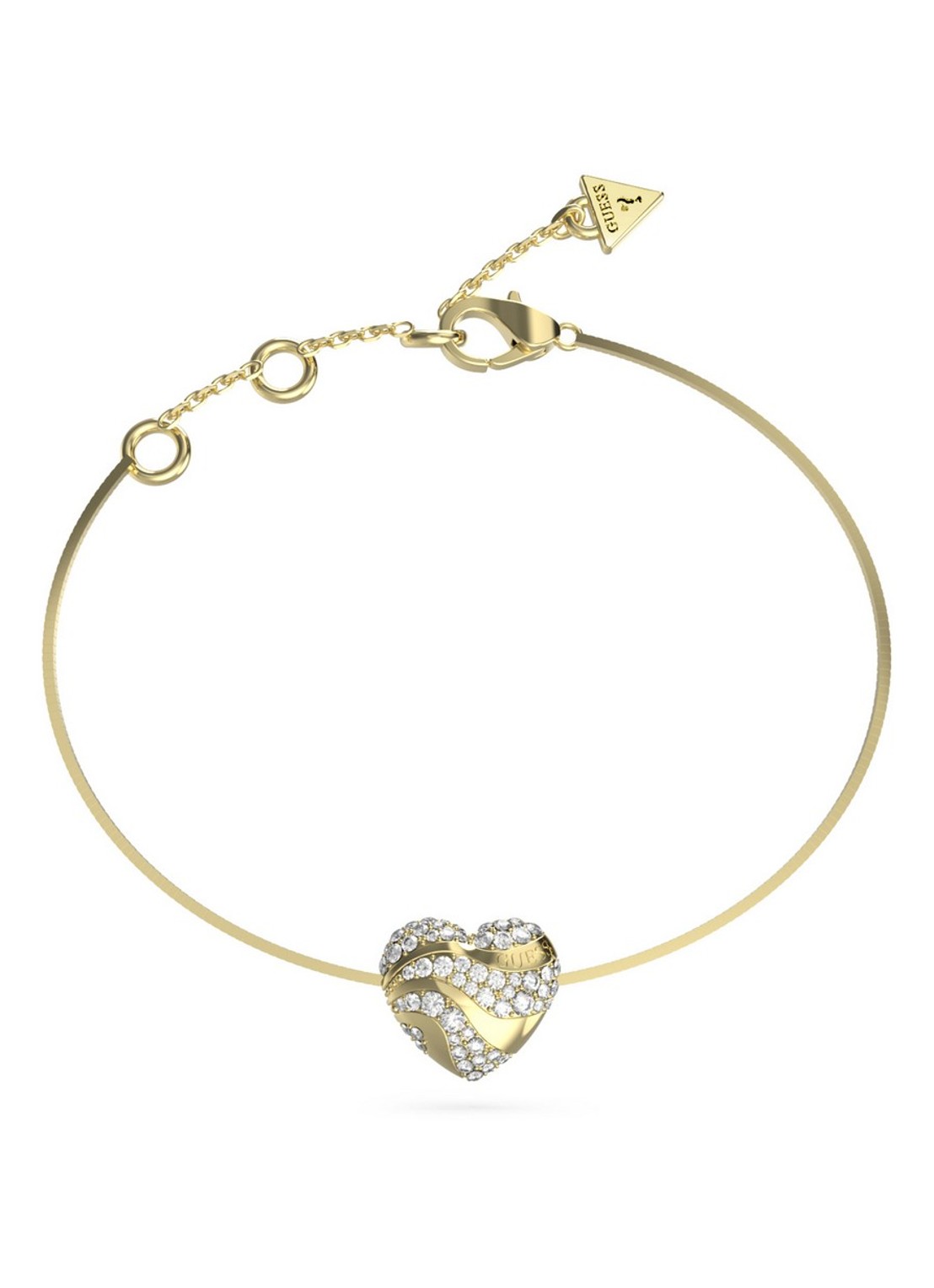 GUESS Armband met kristal JUBB04502JWYGS - voorkant goud