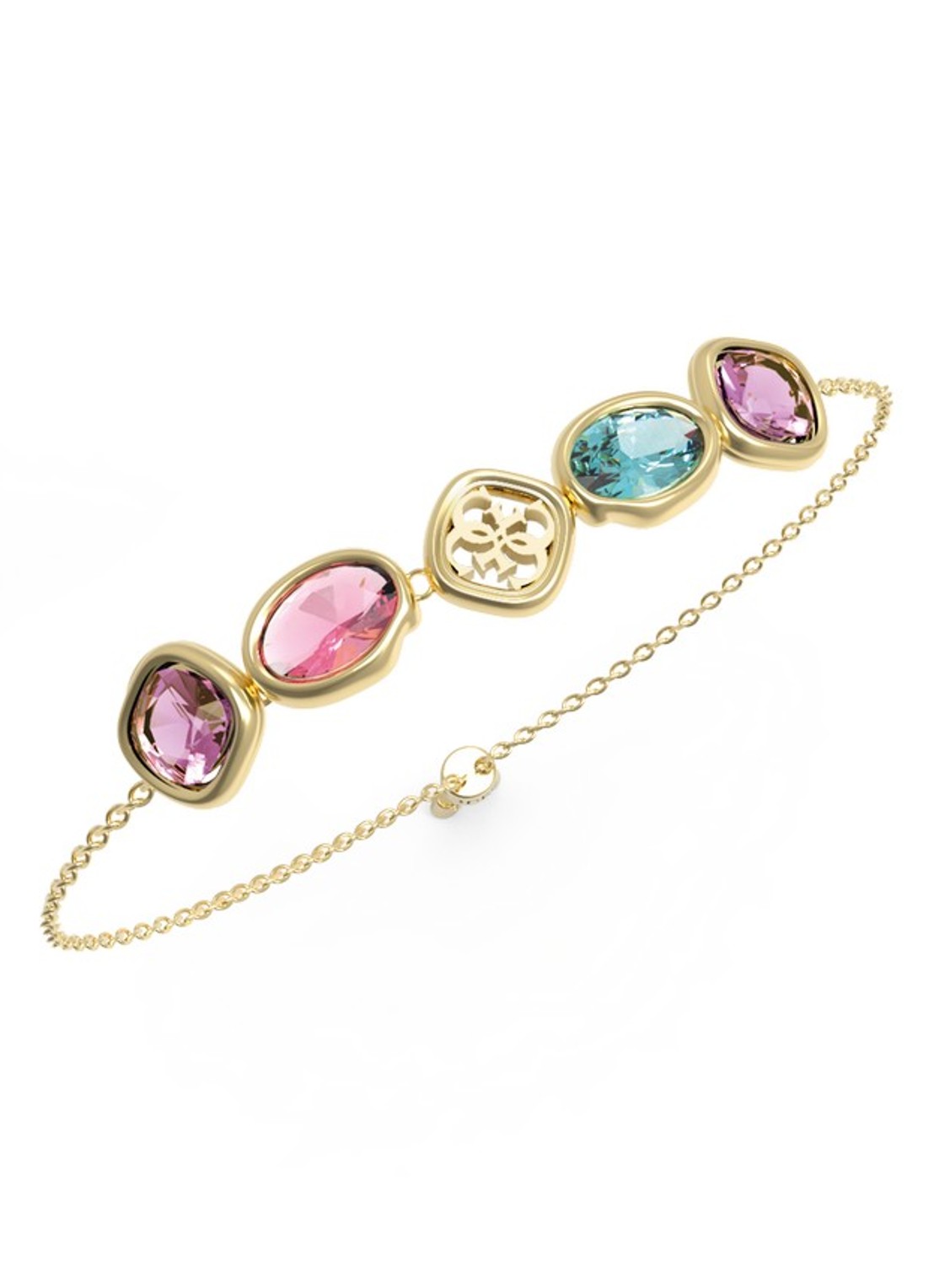 GUESS Armband met kristal JUBB05570JWYGMCT-U  - voorkant 2 goud