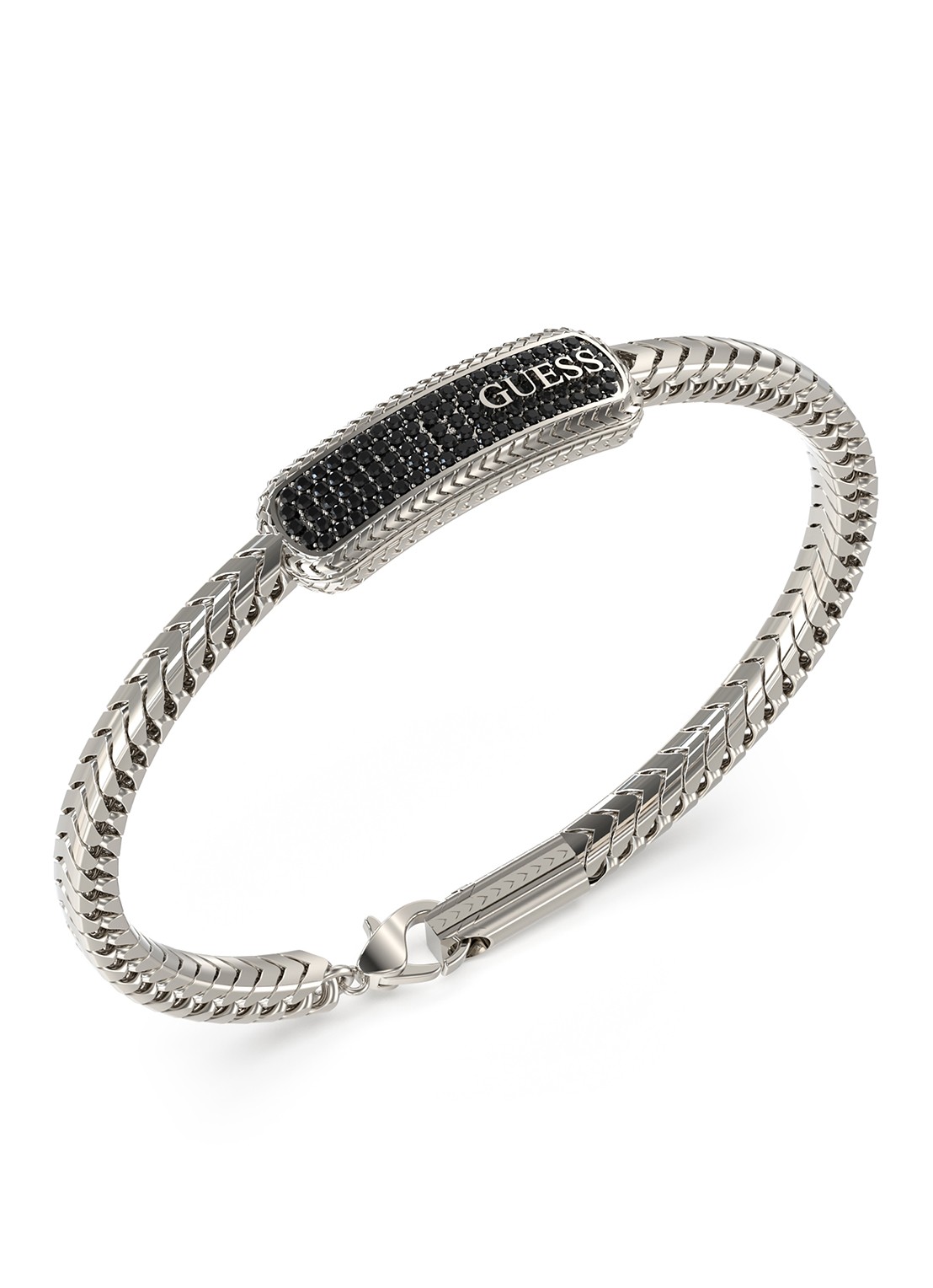 GUESS Armband met kristal JUMB05018JWSTBKS  - voorkant zilver