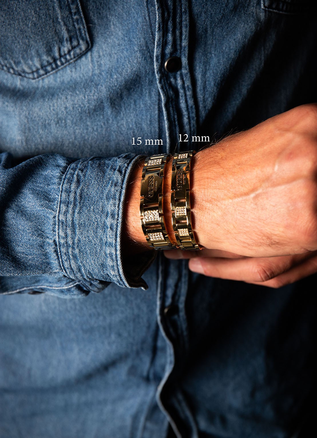 GUESS Armband met zirkonia JUMB01341JWYGT-U - detail 3 goud