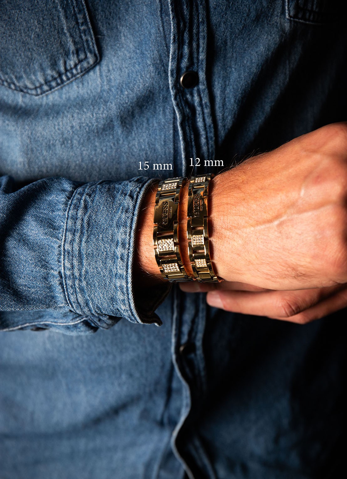 GUESS Armband met zirkonia JUMB01342JWYGT-U - detail 3 goud