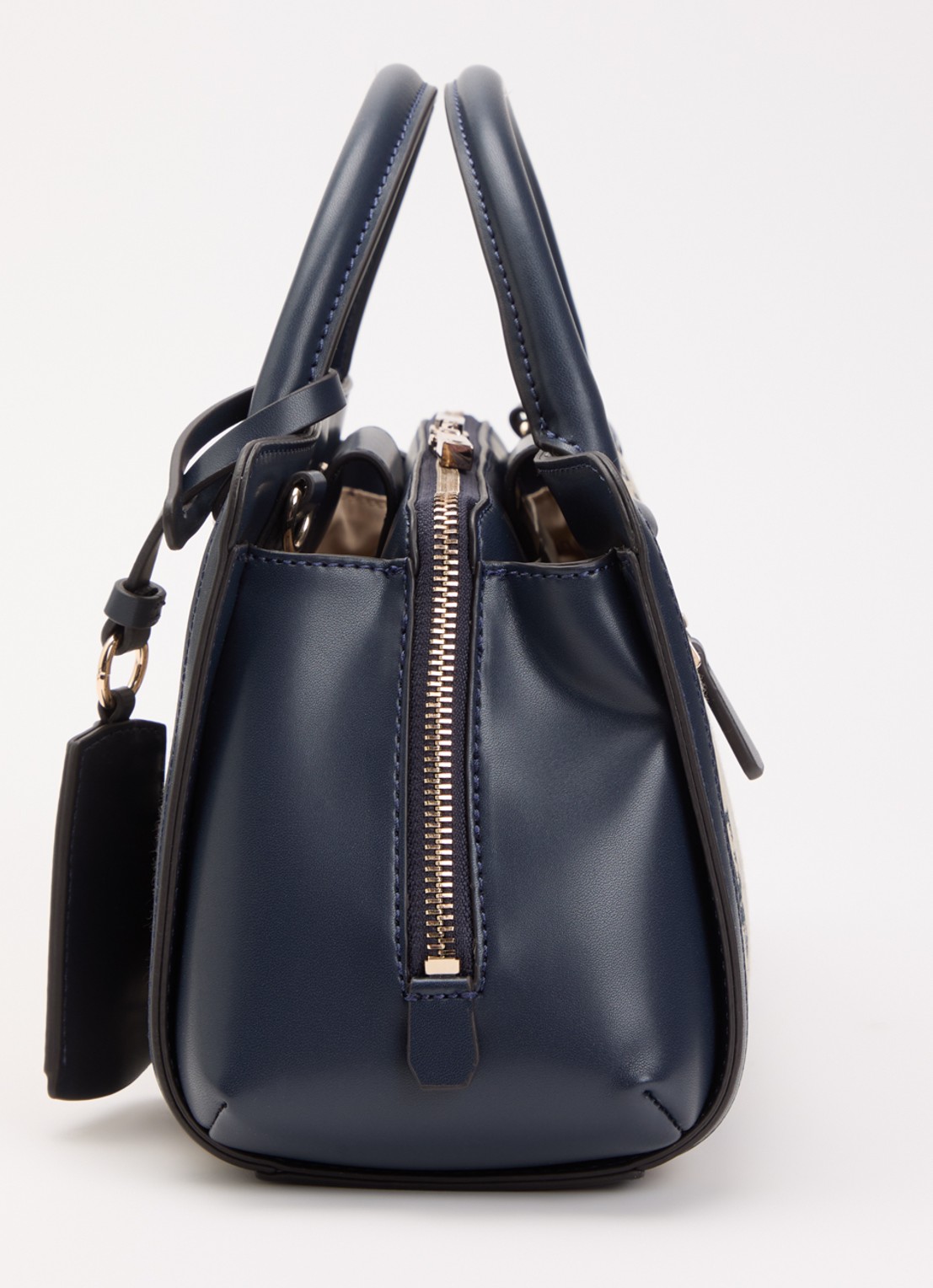 GUESS Audrey handtas met logoprint en afneembare schouderriem - detail 3 donkerblauw