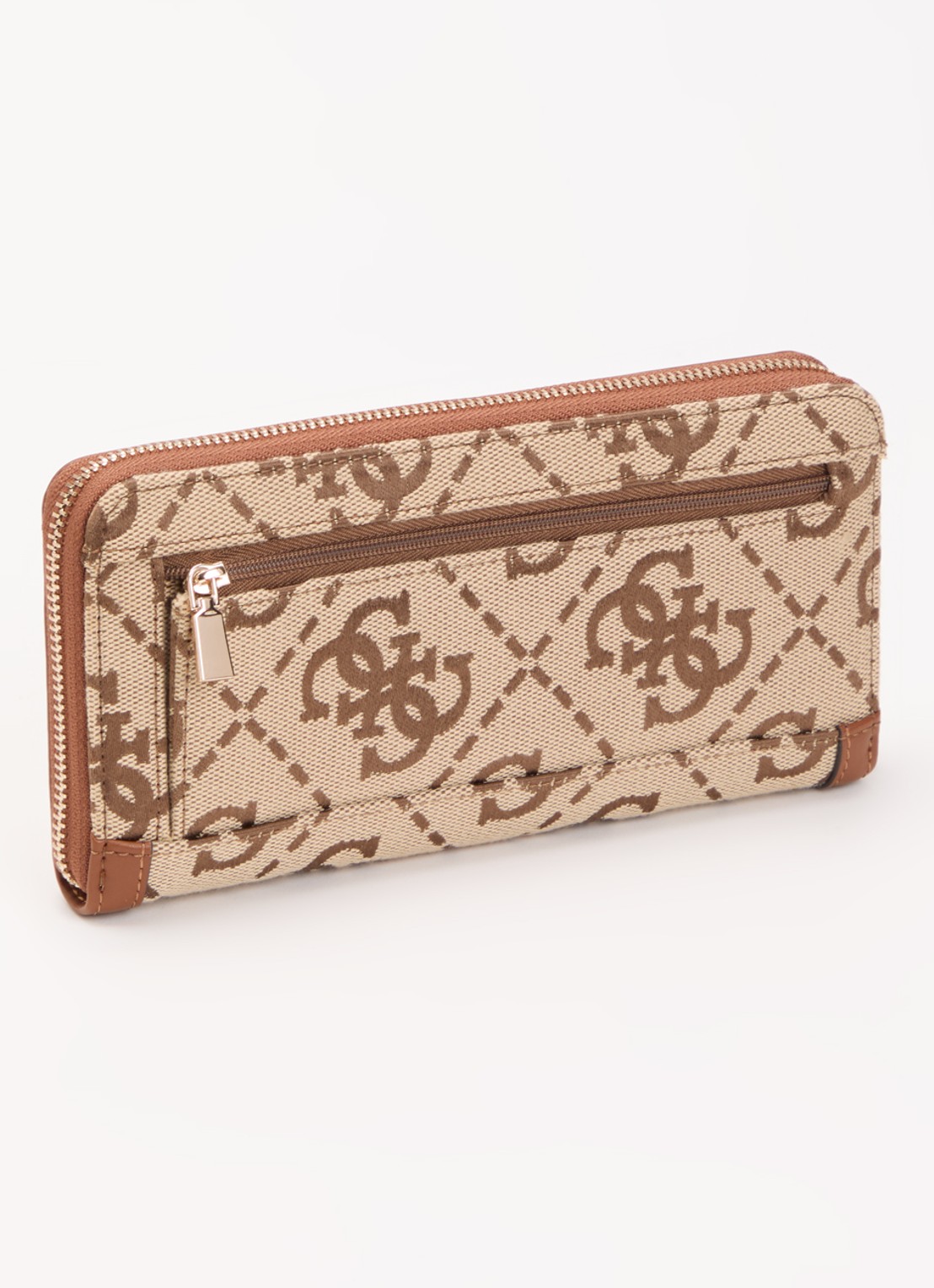 GUESS Audrey portemonnee met logoprint - achterkant bruin