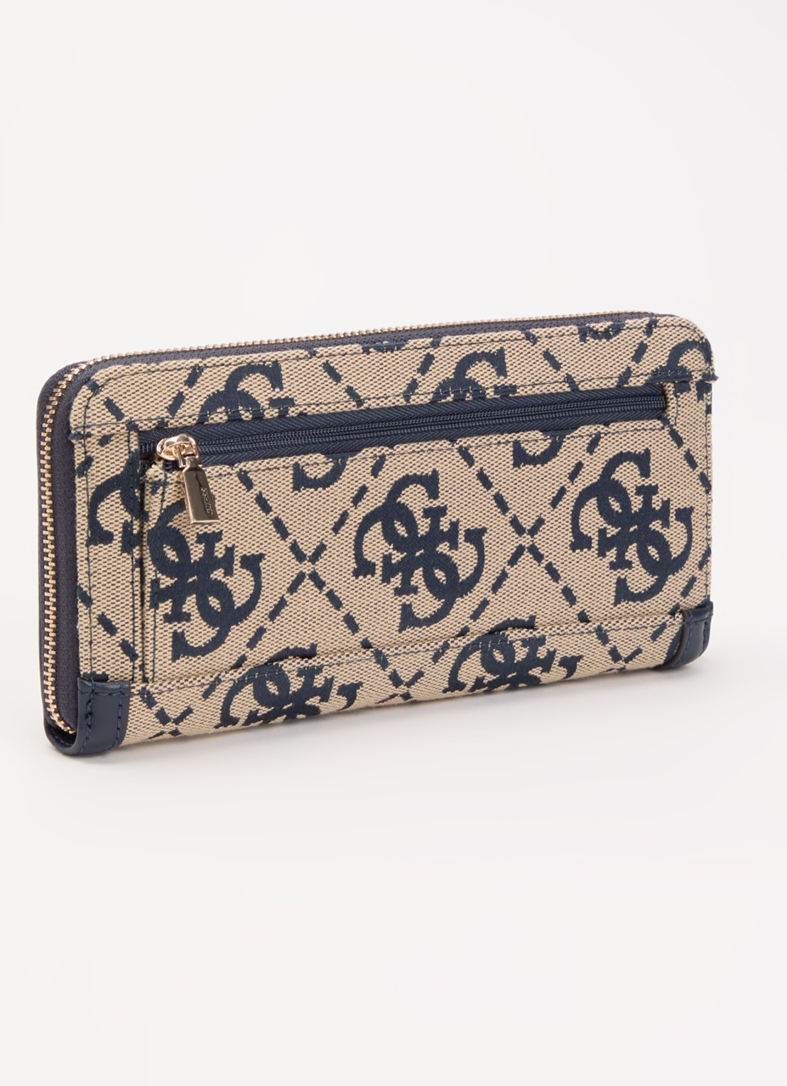 GUESS Audrey portemonnee met logoprint - achterkant 3 donkerblauw
