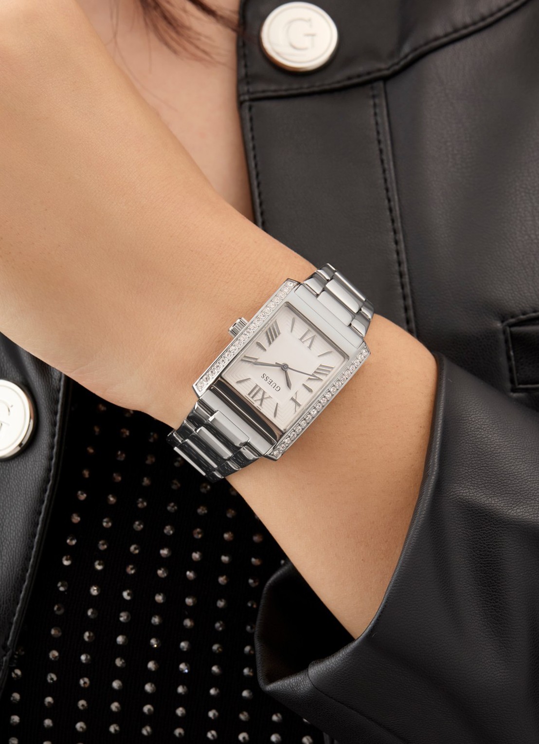 GUESS Bonnie horloge GW0874L1 - voorkant 2 zilver