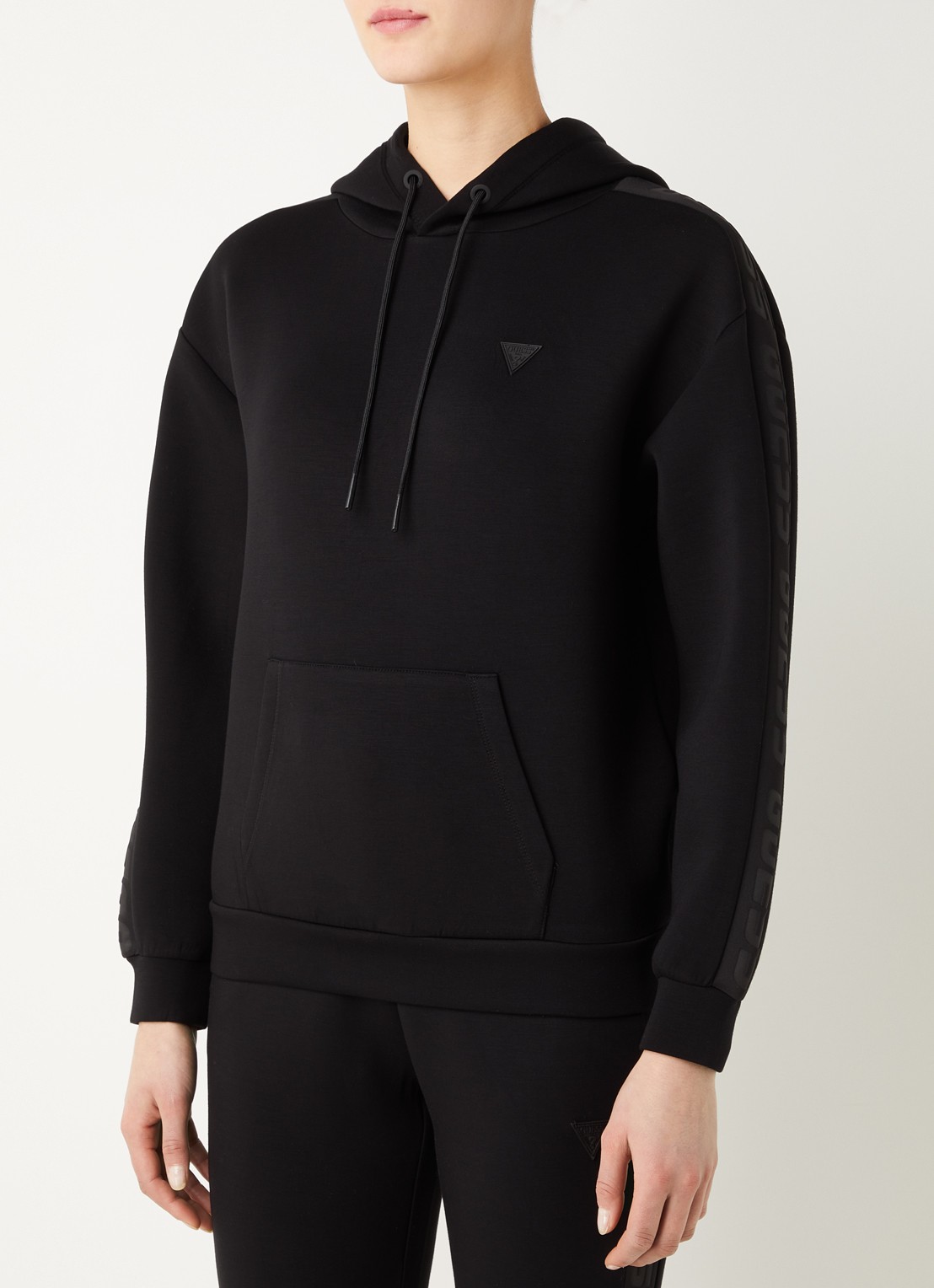 GUESS Brenda hoodie met logo - detail 3 zwart