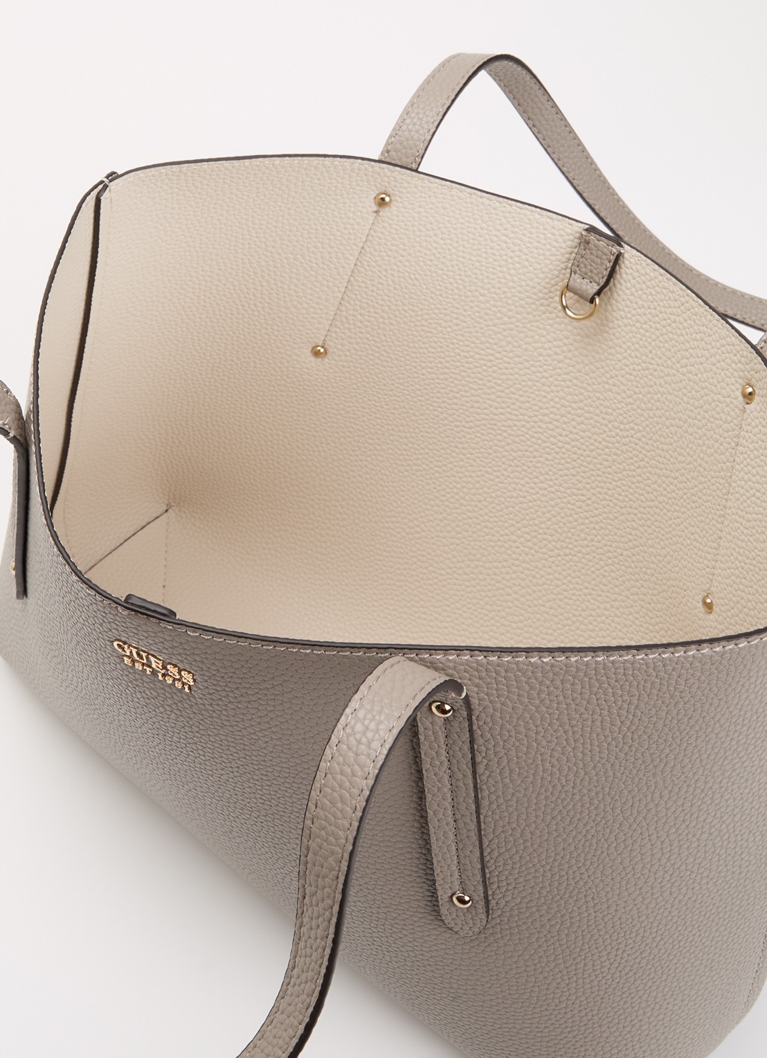 GUESS Brenton shopper met uitneembare schoudertas en portemonnee - detail 2 taupe