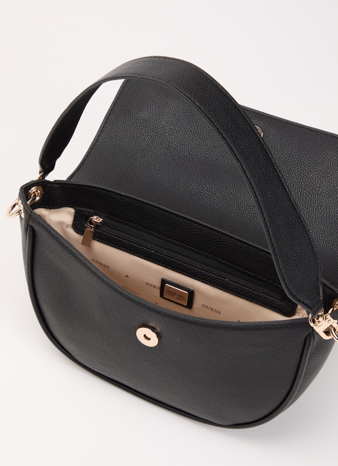 GUESS Camelia schoudertas met afneembare schouderriem en logo - detail 3 zwart
