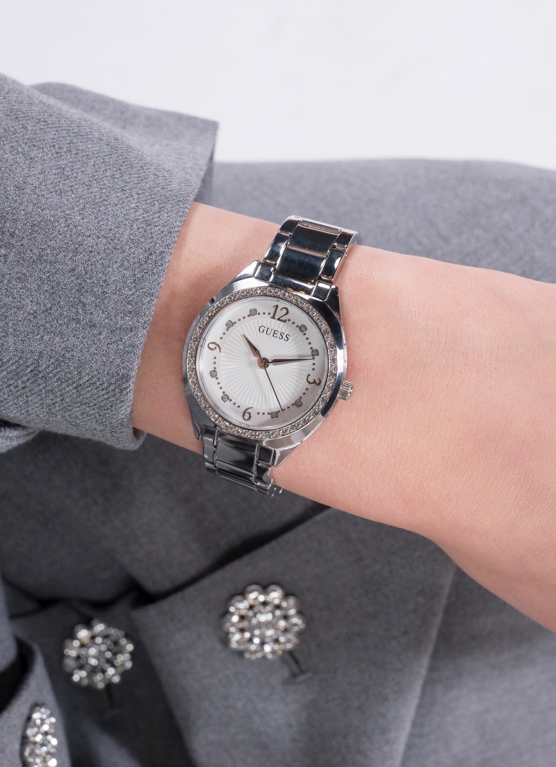 GUESS Charlotte horloge GW0767L1 - detail 3 zilver