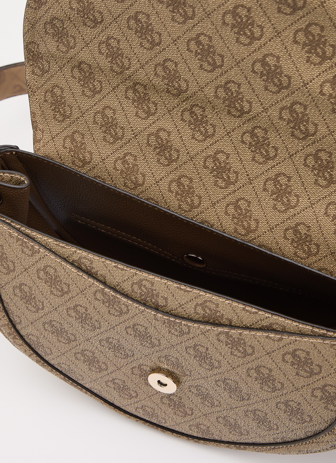 GUESS Coleen crossbodytas met logoprint - detail 2 gebroken wit