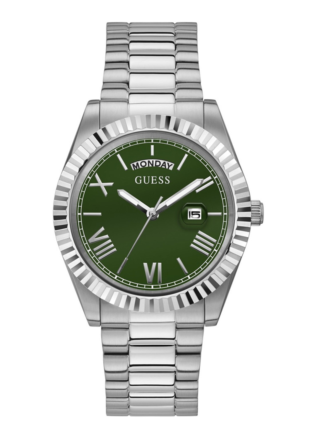 GUESS Connoisseur horloge GW0265G10 - voorkant zilver