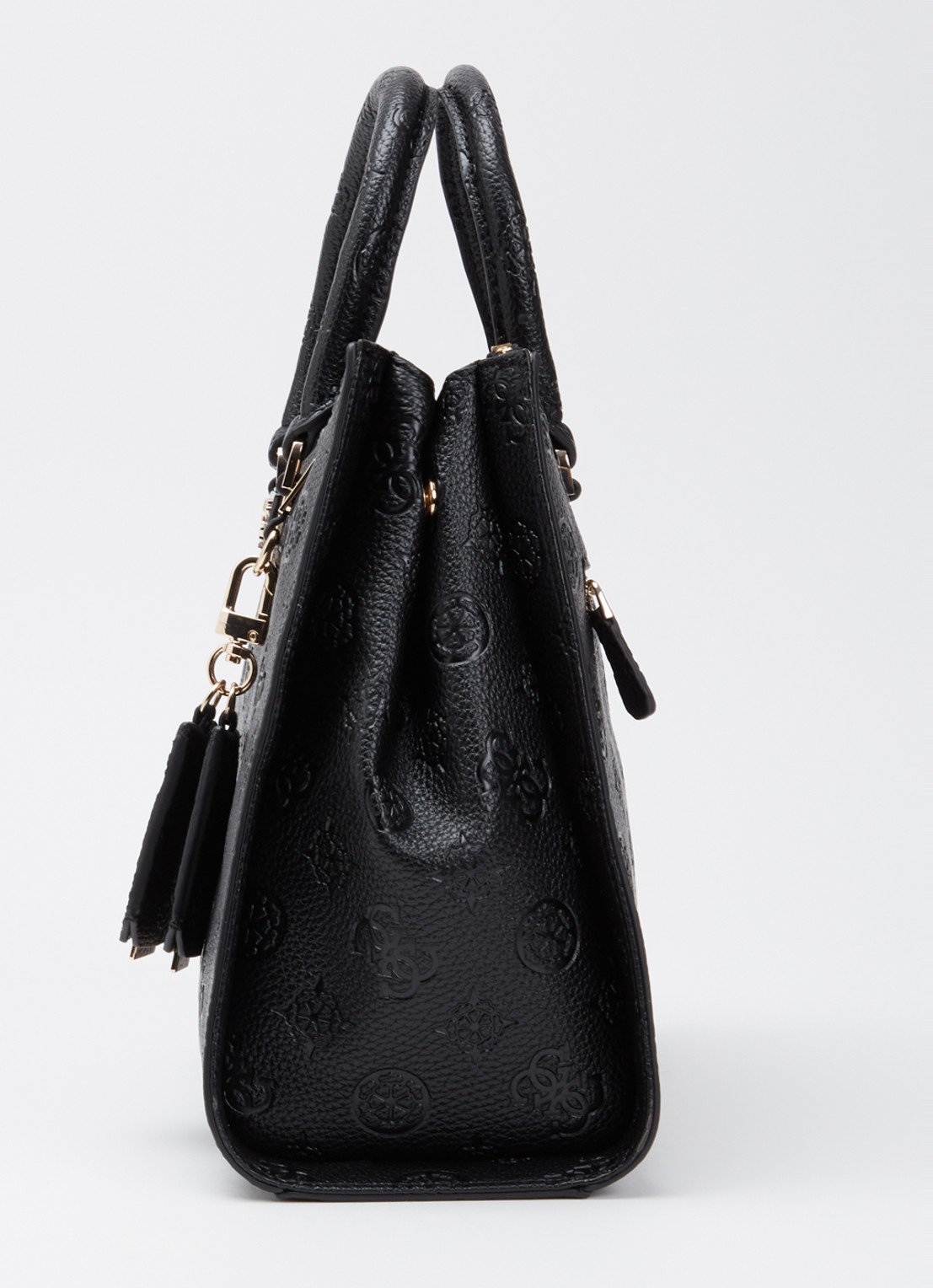 GUESS Cresidia handtas met logo en afneembare schouderriem - detail 3 zwart