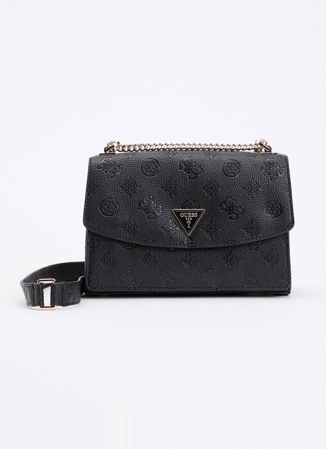 GUESS Cresidia II schoudertas met logo  - voorkant 4 zwart