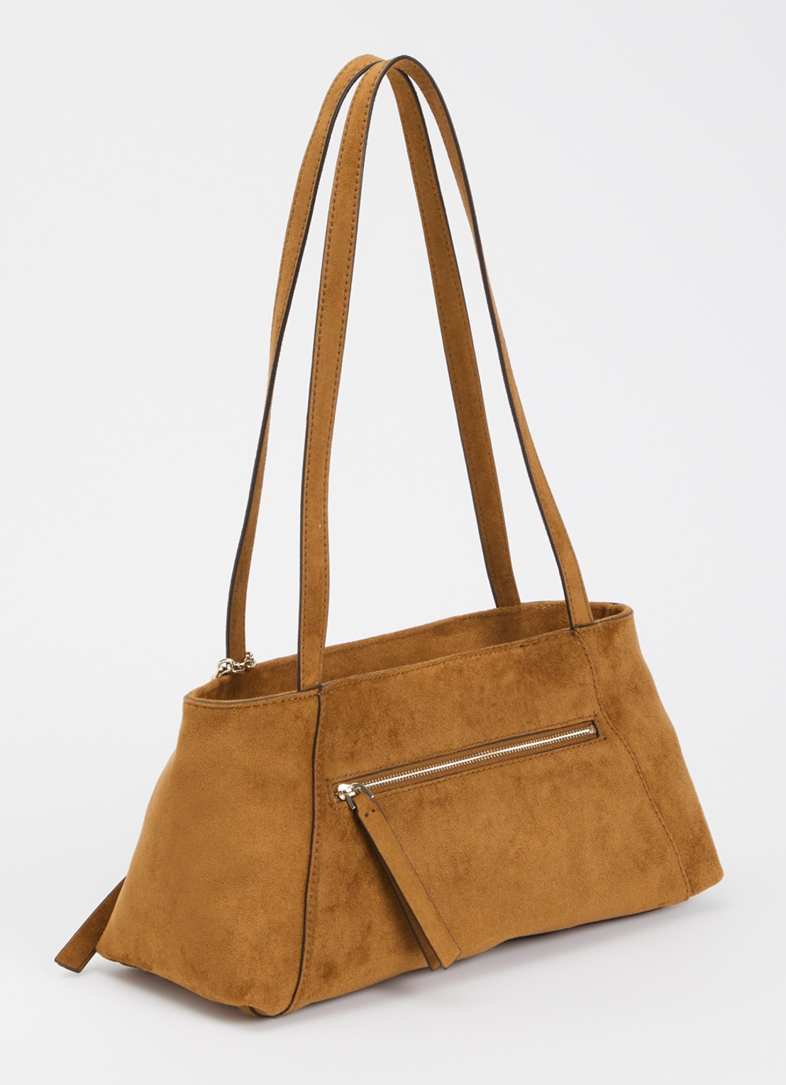 GUESS Devon schoudertas met logo - achterkant 5 lichtbruin