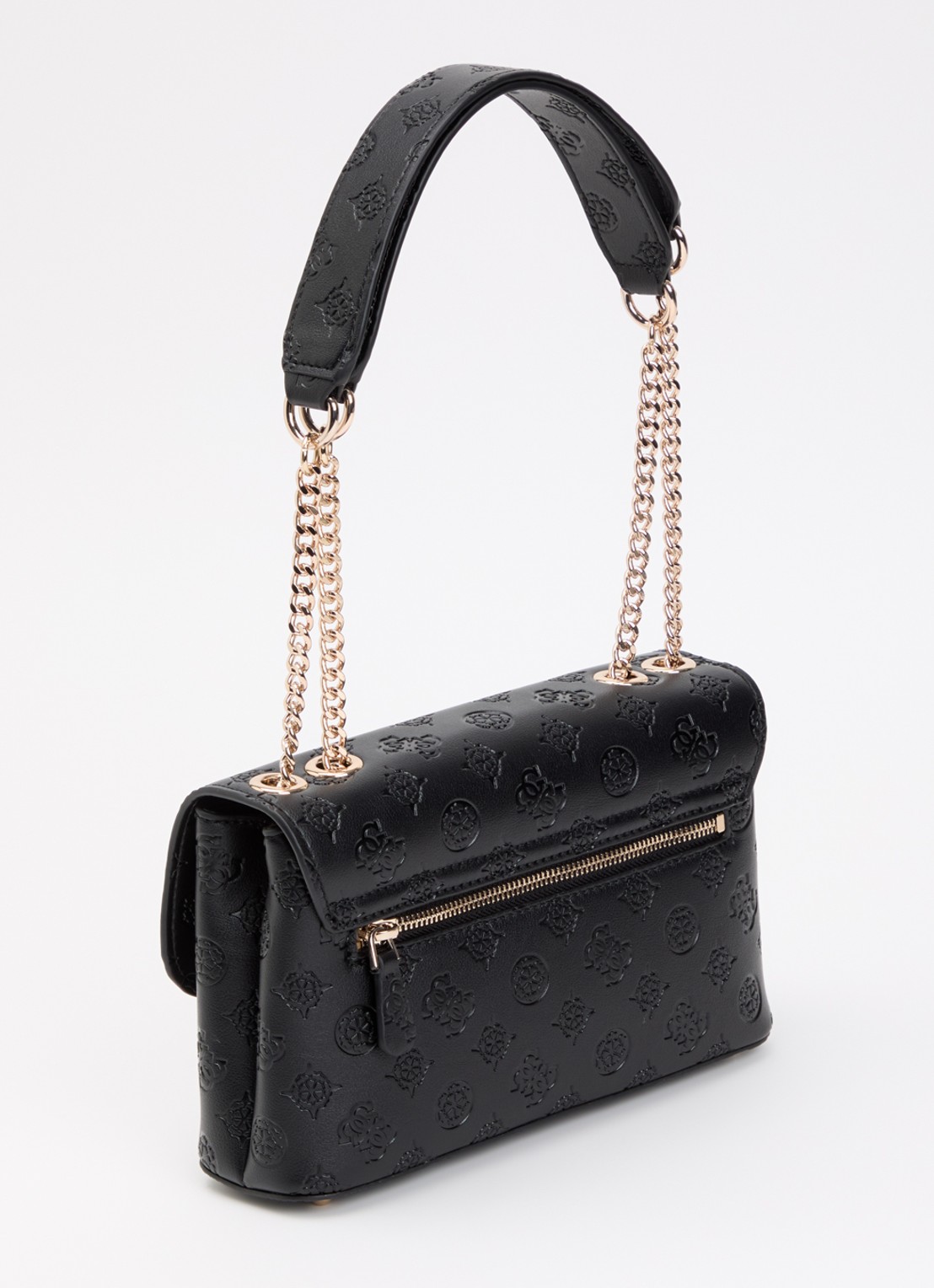 GUESS Dita Logo crossbodytas met logo en afneembare schouderriem  - achterkant zwart