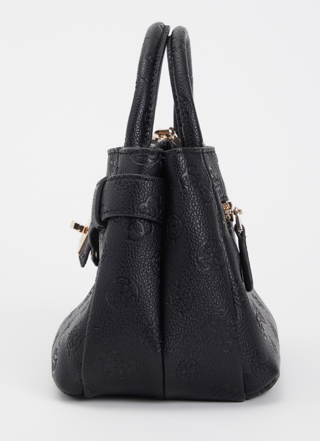 GUESS Ella handtas met logoprint en afneembare schouderriem - detail 3 zwart