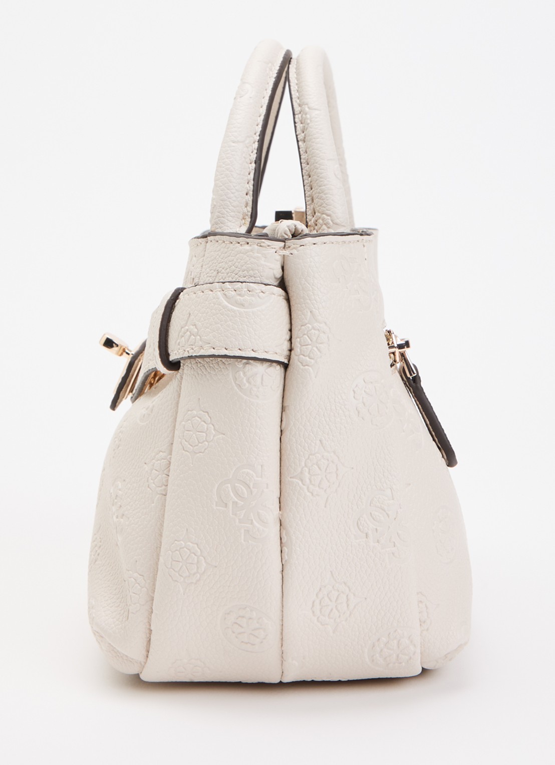 GUESS Ella Mini handtas met logoprint - detail 3 wit