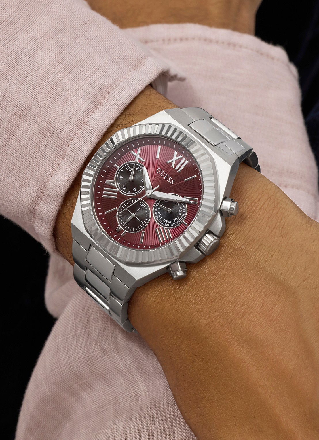 GUESS Equity horloge GW0703G7 - detail 3 zilver