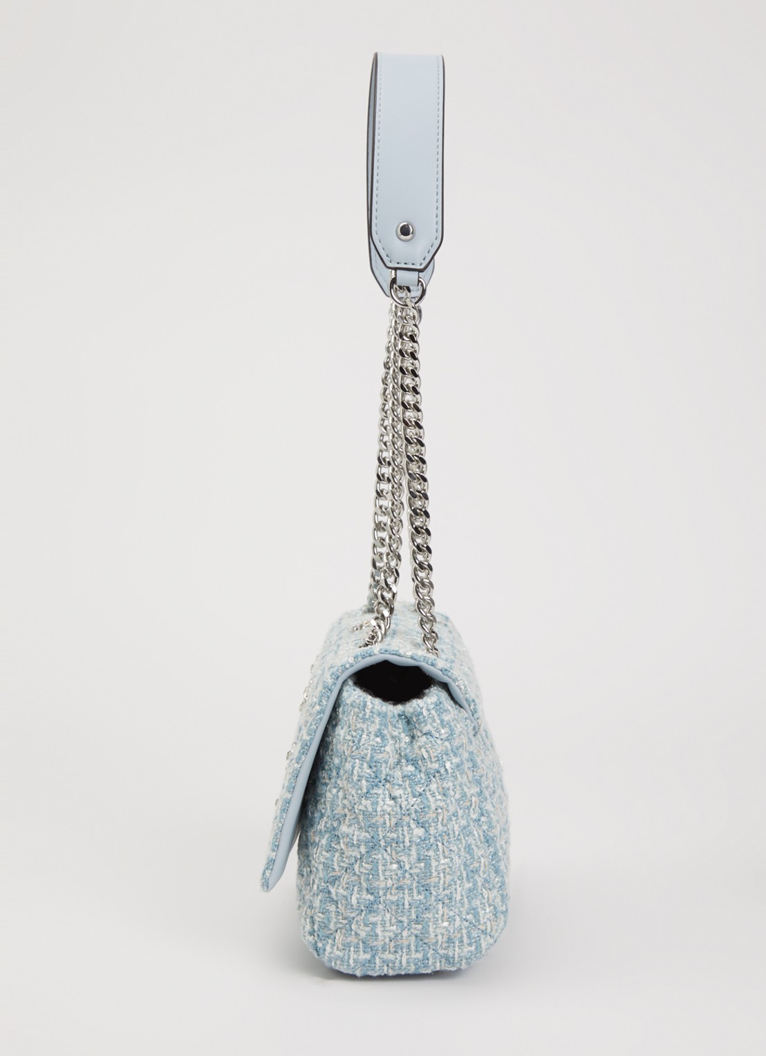 GUESS Everlee schoudertas met tweed-look - detail 2 blauw