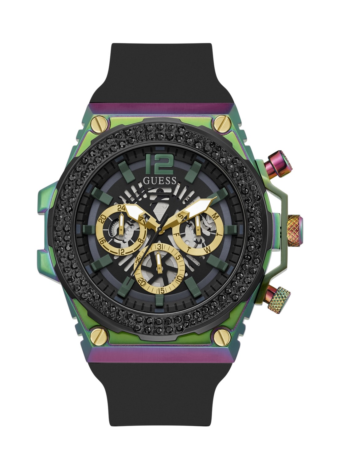 GUESS Exposure horloge GW0633G1 - voorkant multicolor