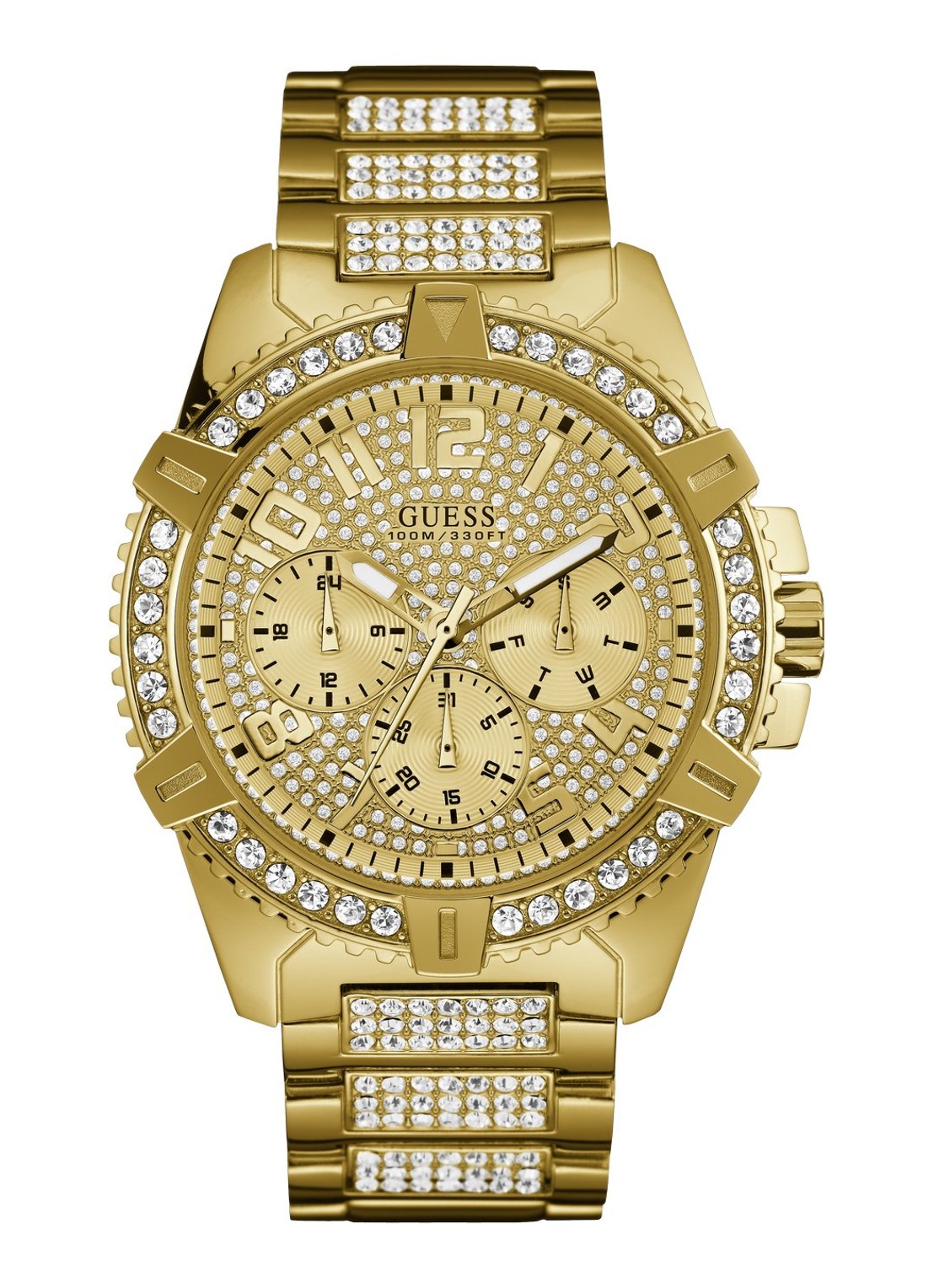 GUESS Frontier Sport Steel horloge W0799G2 - voorkant goud