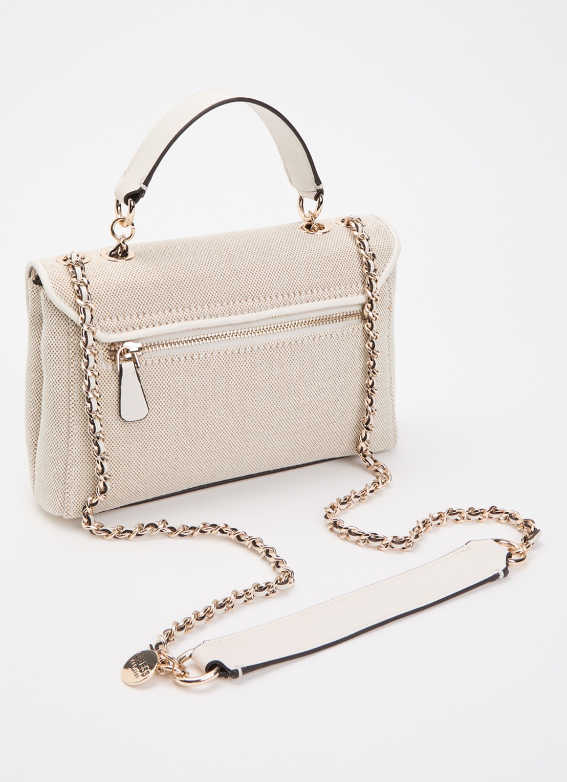 GUESS Giully II crossbodytas met pailletten - achterkant 5 beige