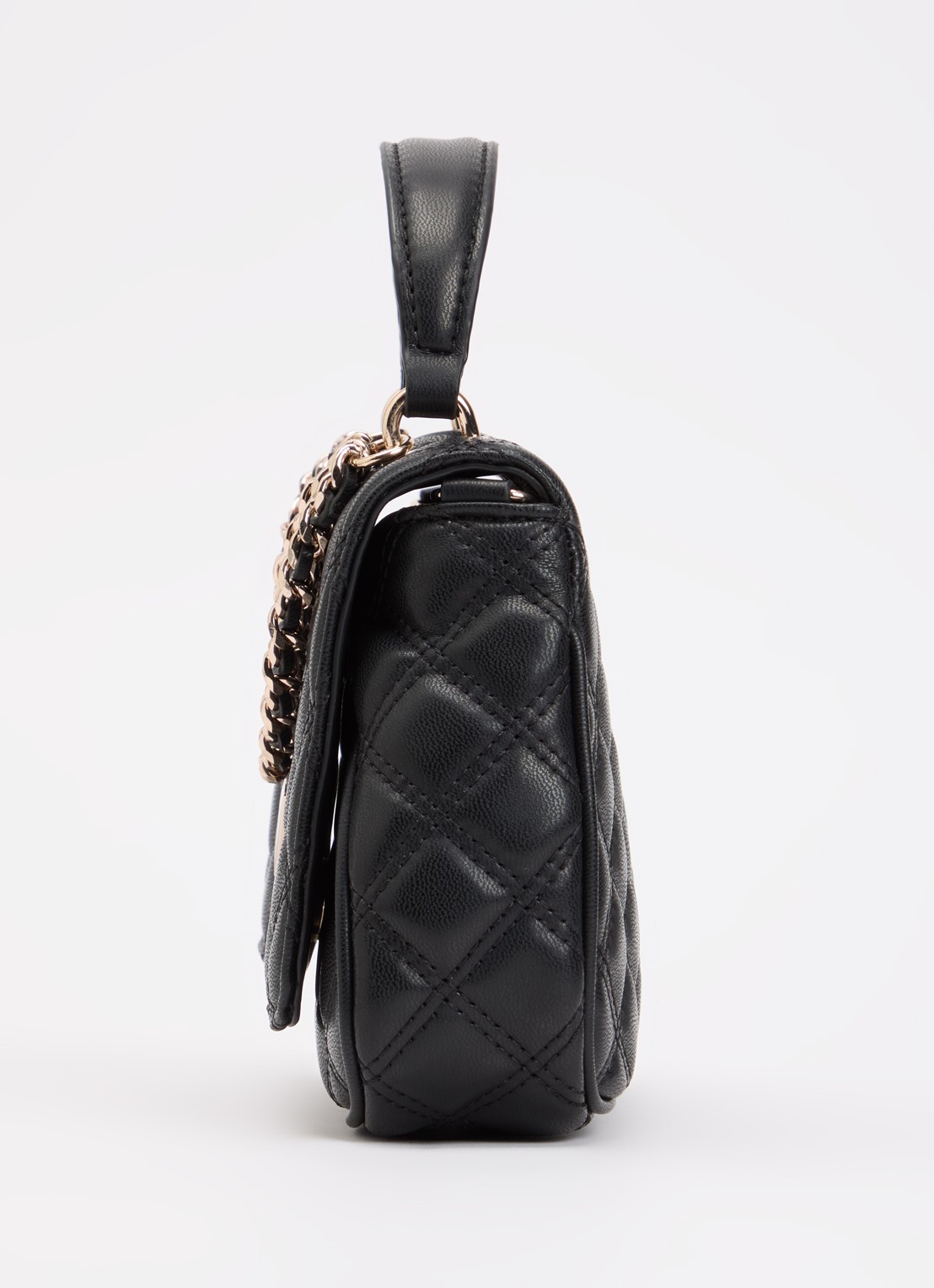 GUESS Giully II handtas met quilt patroon en afneembare schouderriem - detail 3 zwart