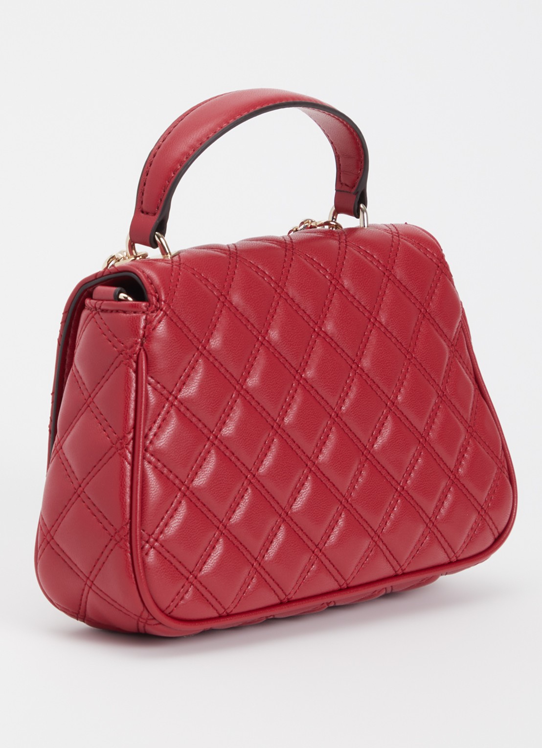 GUESS Giully II schoudertas met quiltpatroon - achterkant 2 kersenrood
