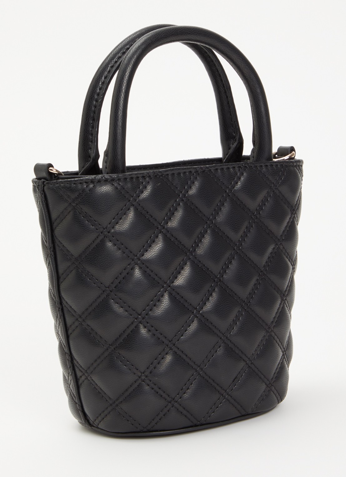 GUESS Giully mini tote handtas met afneembare schouderriem - achterkant 5 zwart