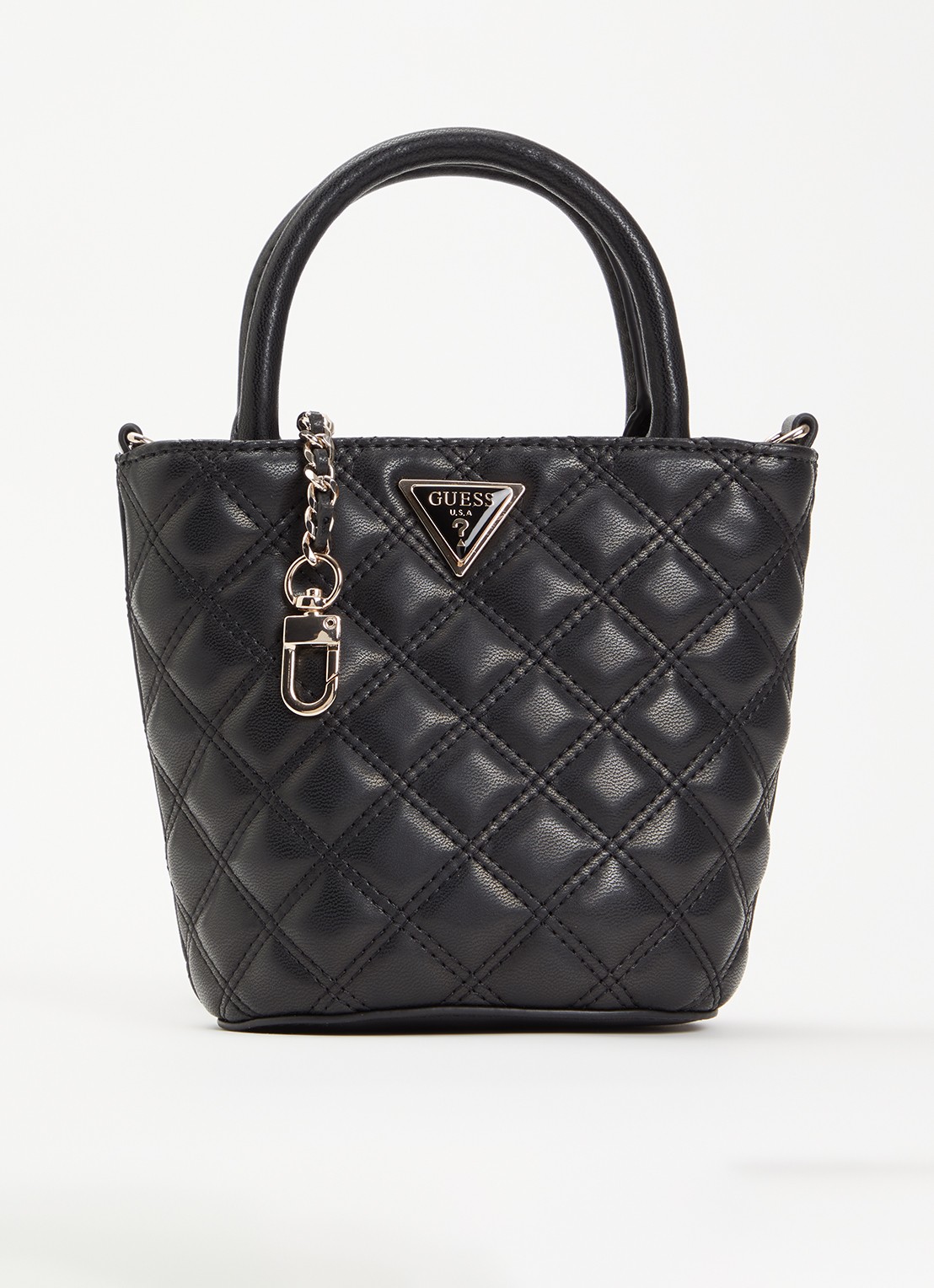GUESS Giully mini tote handtas met afneembare schouderriem - voorkant 4 zwart