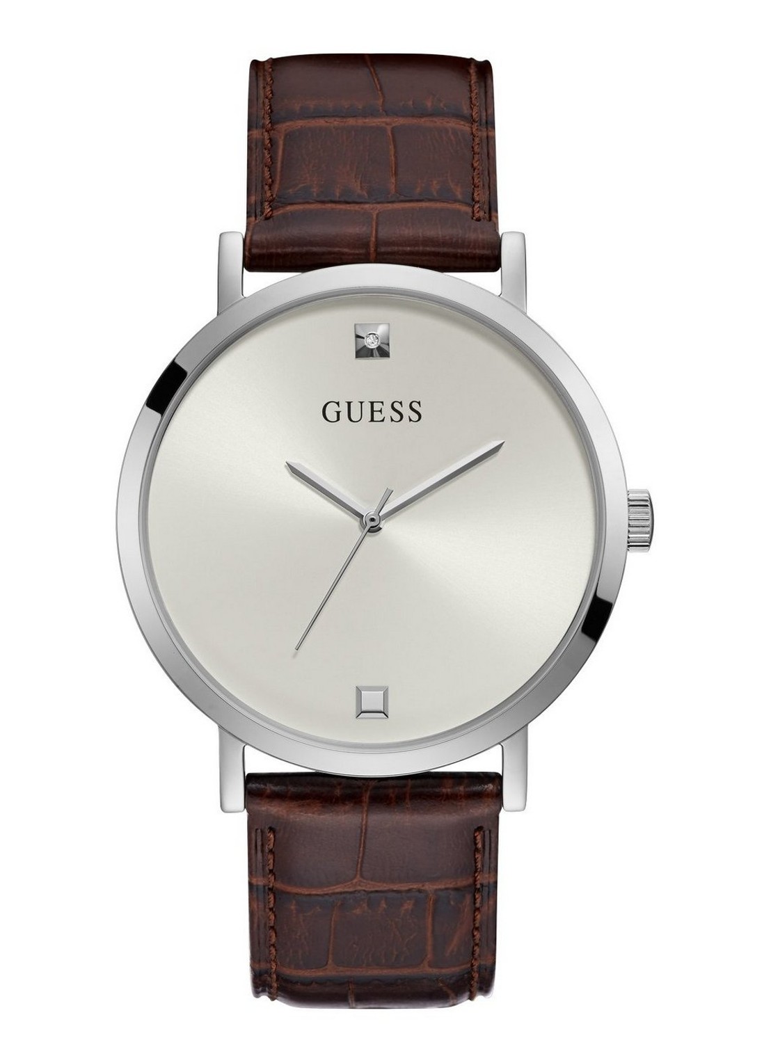 GUESS Guess Mens Dress Steel - voorkant bruin